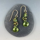 Freeform-peridot-earrings